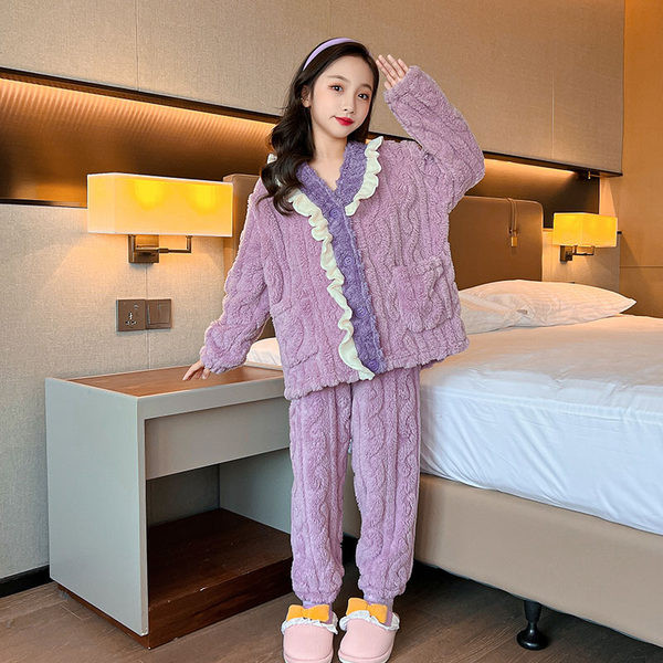 Detské dvojdielne plyšové pyžamo