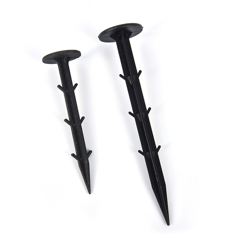 50 vnt./Pak. Juoda PP mulčias šešėliavimas kenkėjų kontrolė sodo žemės nagai plastikinė plėvelė fiksuoti kaiščiai Sodo tvirtinimo įrankiai