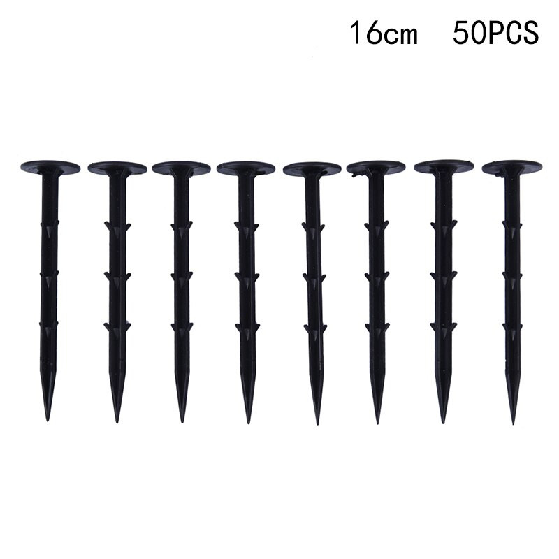 50 vnt./Pak. Juoda PP mulčias šešėliavimas kenkėjų kontrolė sodo žemės nagai plastikinė plėvelė fiksuoti kaiščiai Sodo tvirtinimo įrankiai