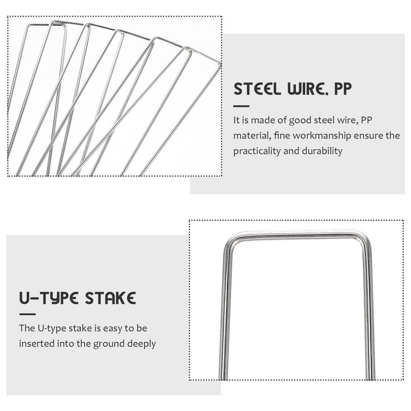 U Stakes formos žemės kaiščiai kabės Sodas kraštovaizdis veja Vinys Smeigtukas Metalinis palapinė Stovyklavietės kuolas Tvirtinimo tarpiklis Cinkuotas