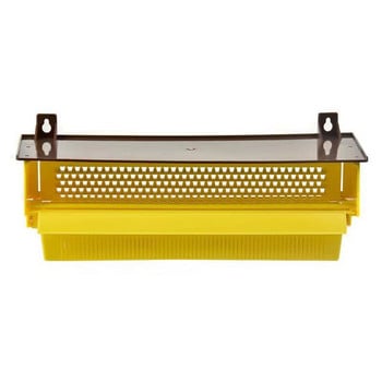 Пчеларски пластмасов капан за цветен прашец Жълт с подвижна вентилирана табла за полени Консумативи за събиране на цветен прашец Инструменти