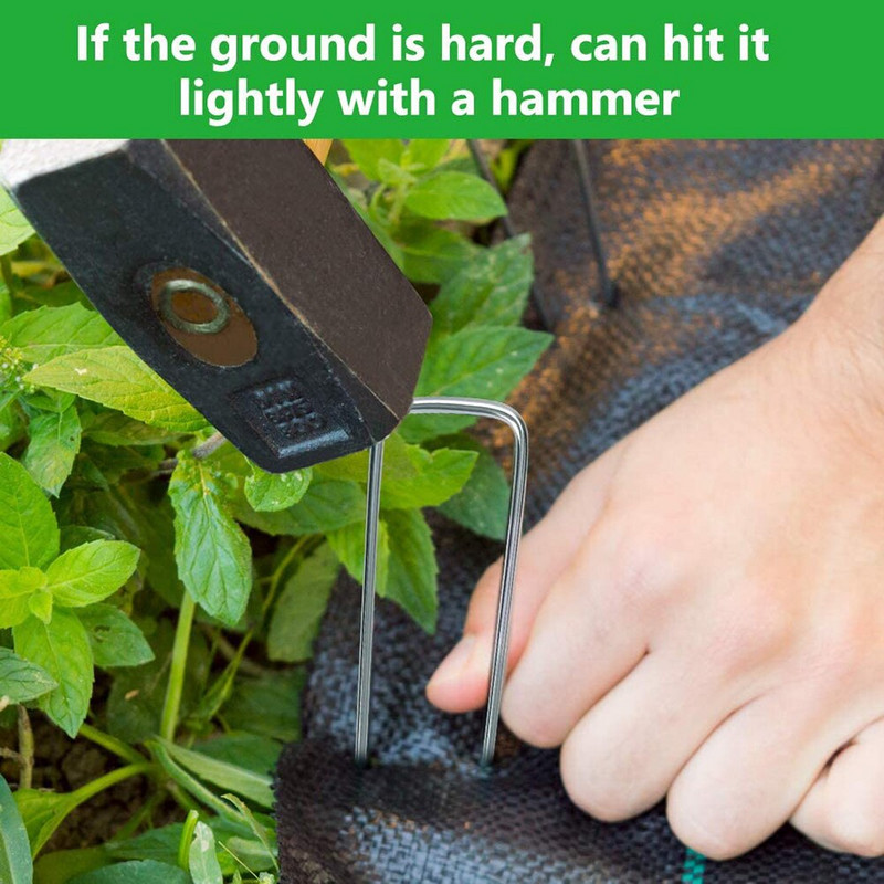 50 tk U-kujulised aiavaiad, klambrid galvaniseeritud maastikuga maapinna ankrud tihvtid muru ankurdamiseks kanga kastmistorud