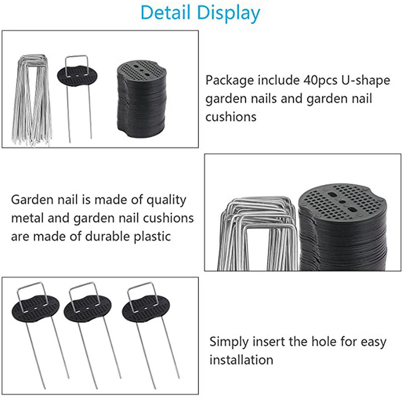 U formos vinys, skirtas vejai tvirtinti vinis, cinkuotas plienas, tvirti, patvarūs sodo apsauginiai vinys, skirti kraštovaizdžio žolei tvirtinti