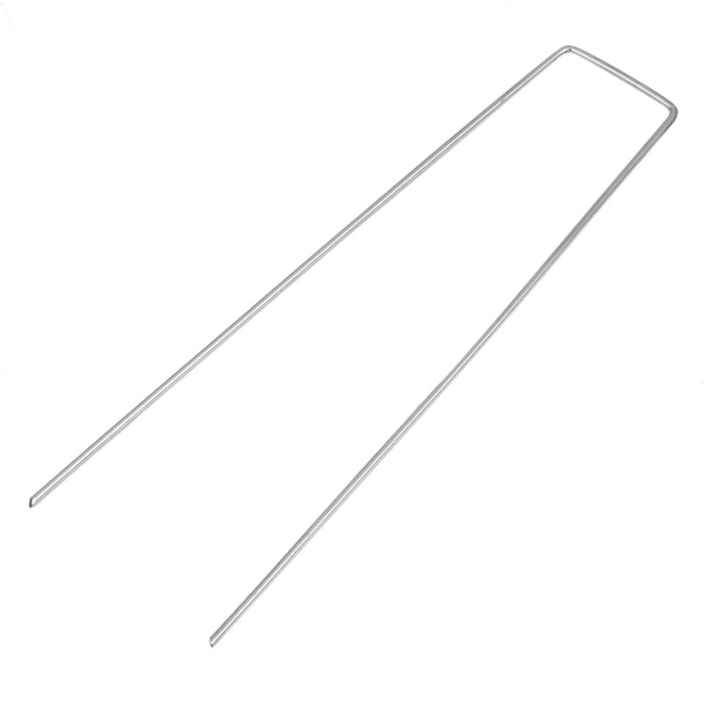 100 ks vysokovýkonných pozinkovaných oceľových záhradných kolíkov v tvare U, zaisťovacích kolíkov na zaistenie textílie, sieťoviny do krajiny