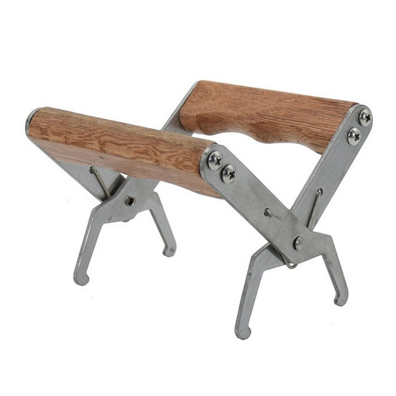 1 ks držiak rámu na včelí úľ, uchopovací nástroj pre včelárske vybavenie, chápadlo, nástroj na zachytávanie, zdvíhací nástroj, drevené + nerezové včelárske nástroje