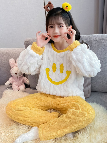 Детска пижама плюш от две части за момичета