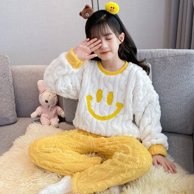 Detské dvojdielne plyšové pyžamo pre dievčatá