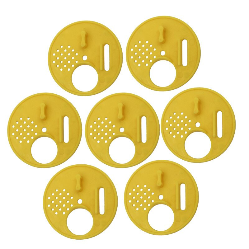 20 ks Vstupná bránka do úľa, plastová žltá okrúhla dvierka do úľa, vetracie otvory, včelárske náradie, včelárske vybavenie.