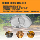 Včelárske sitko na med a včely, dvojité scedenie, sitko na jogurt, praktické nástroje na prietok tovaru pre včelárske potreby