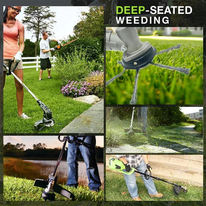 Plieninės vielos žoliapjovės galvutė Sodo vejapjovė Žolės žoliapjovė Krūmapjovė Žoliapjovės galvutė Sodo žolės priedai