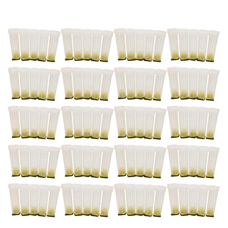 100 sád/lot včelárskych nástrojov, súprav na odchov včelích chlpov, klietky na chlpy kráľovnej s držiakom na poháre a príslušenstvom pre bunky, včelárske vybavenie