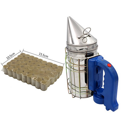 Včelárske náradie z nehrdzavejúcej ocele, elektrický vysielač dymu na včely, elektrický včelársky nástroj, včelársky nástroj, udiareň včely