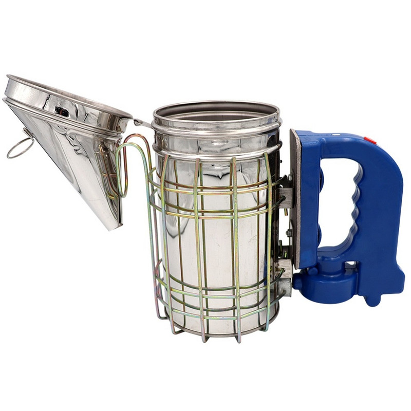 Včelárske náradie z nehrdzavejúcej ocele, elektrický vysielač dymu na včely, elektrický včelársky nástroj, včelársky nástroj, udiareň včely