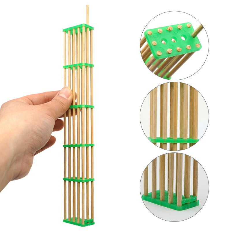 10 ks včelárskych produktov z bambusu, dlhší typ, izolačná prepravná klietka pre kráľovnú, päť predĺžených včelárskych nástrojov