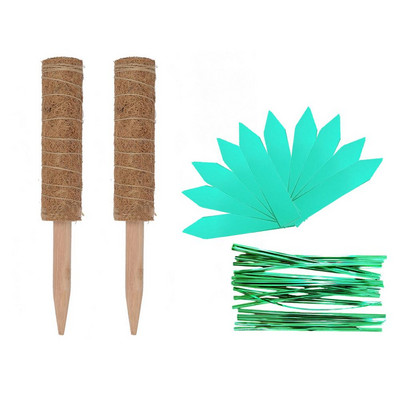 Veľkoobchod 50cm/40cm/30cm/sada Rastlinná šplhacia kokosová totemová tyč, spojiteľná záhradná podporná tyč, držiaky na kvety