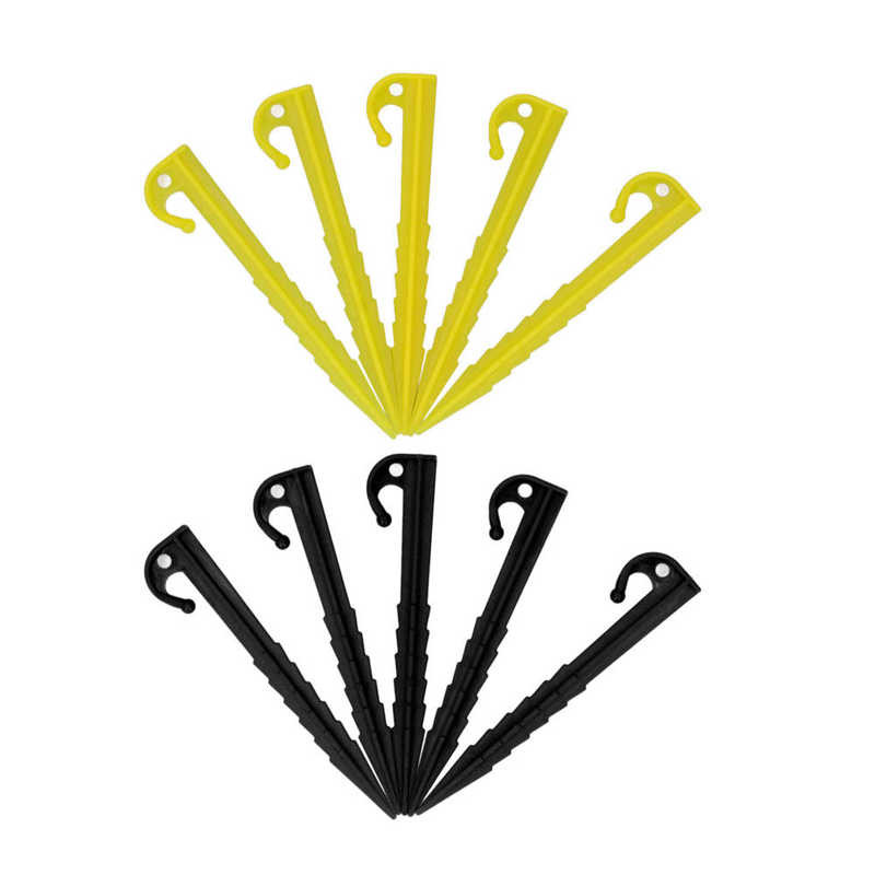 Plastový kolík na stan, ľahký, vysokopevnostný, ABS, odolný voči UV žiareniu, vonkajší plážový hrot 5,5 palca pre markízu