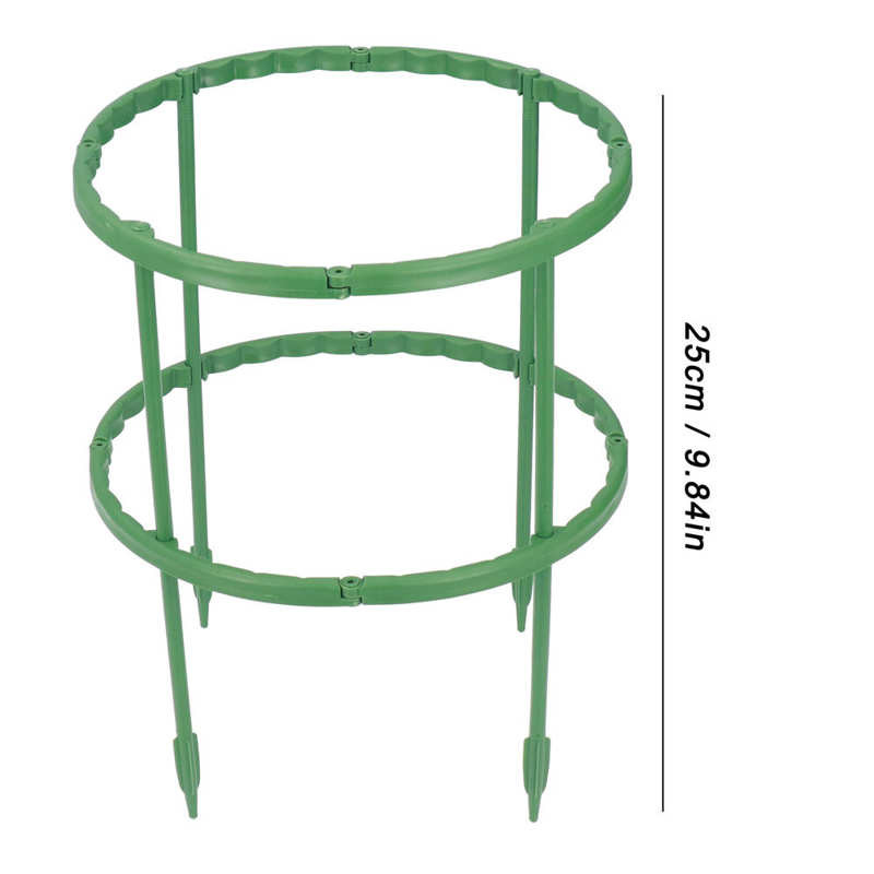 3 rinkiniai Augalų laipiojimo atraminis narvas plastikinis 25 cm sodininkystės aksesuaras gėlių pomidorų laikymui