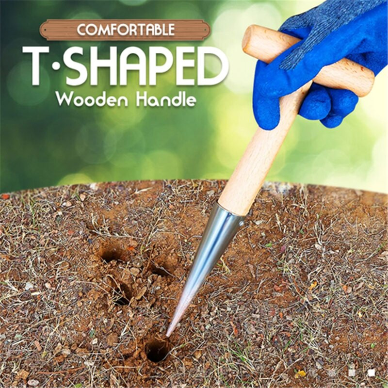 Dierovač z nehrdzavejúcej ocele, odolný na pestovanie, vonkajšia migrácia, prasnica, dierovač z dreva, praktické záhradné náradie