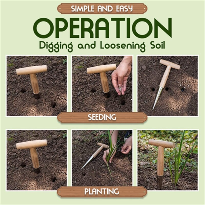 Dierovač z nehrdzavejúcej ocele, odolný na pestovanie, vonkajšia migrácia, prasnica, dierovač z dreva, praktické záhradné náradie