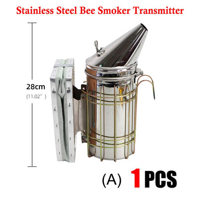 1 ks Včelárske ochranné vybavenie, výrobca dymu z úľa, nerezová oceľ, vysielač na včelí úď, štít na úľ, nástroj na zavesenie háčika