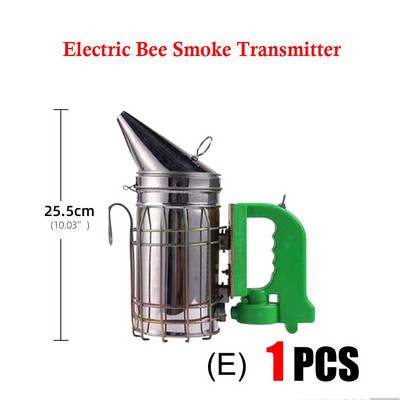 1 ks Včelárske ochranné vybavenie, výrobca dymu z úľa, nerezová oceľ, vysielač na včelí úď, štít na úľ, nástroj na zavesenie háčika