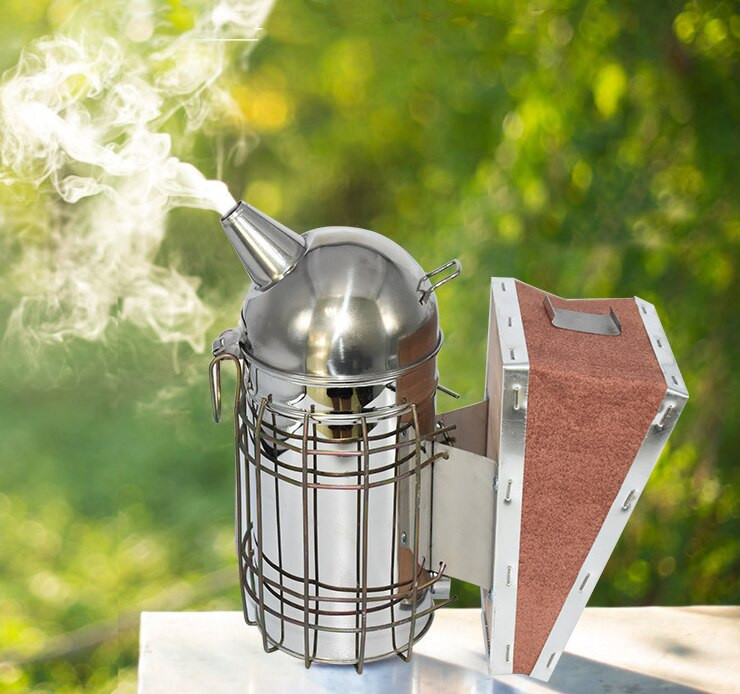 1 ks Včelárske ochranné vybavenie, výrobca dymu z úľa, nerezová oceľ, vysielač na včelí úď, štít na úľ, nástroj na zavesenie háčika