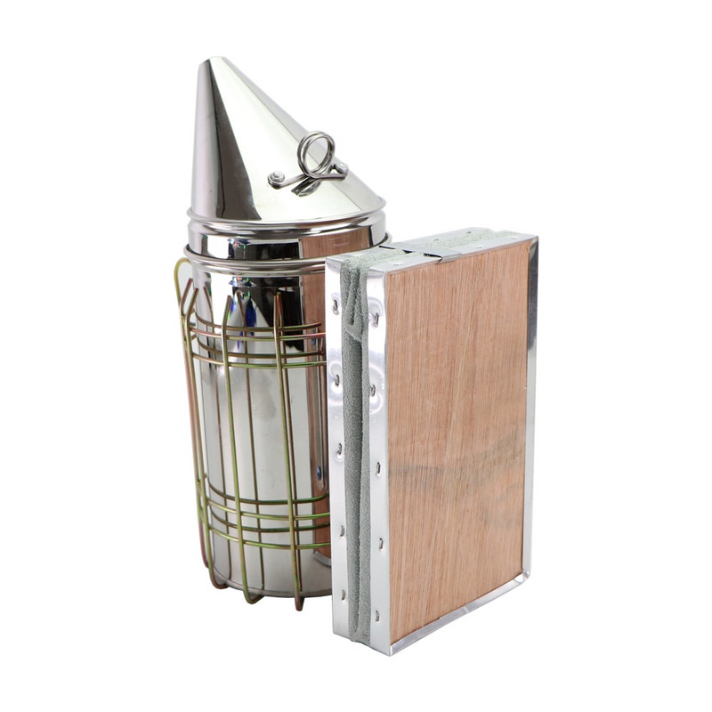 1 ks Včelárske ochranné vybavenie, výrobca dymu z úľa, nerezová oceľ, vysielač na včelí úď, štít na úľ, nástroj na zavesenie háčika