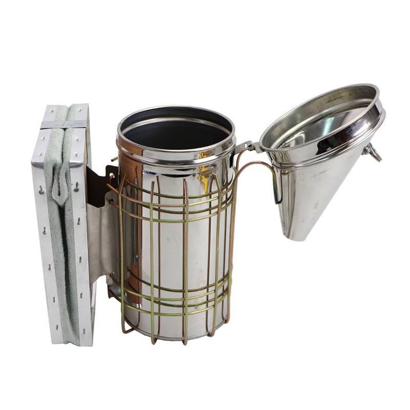 1 ks Včelárske ochranné vybavenie, výrobca dymu z úľa, nerezová oceľ, vysielač na včelí úď, štít na úľ, nástroj na zavesenie háčika