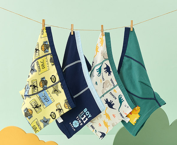 Vaikiški bokseriai berniukams su skirtingais raštais