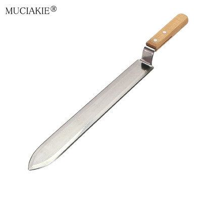 1/2/3/5/10PC 40cm Z-tip nazubljeni nož za med s drvenom drškom, strugač od nehrđajućeg oštrica, pčelarska pčelarska oprema za med