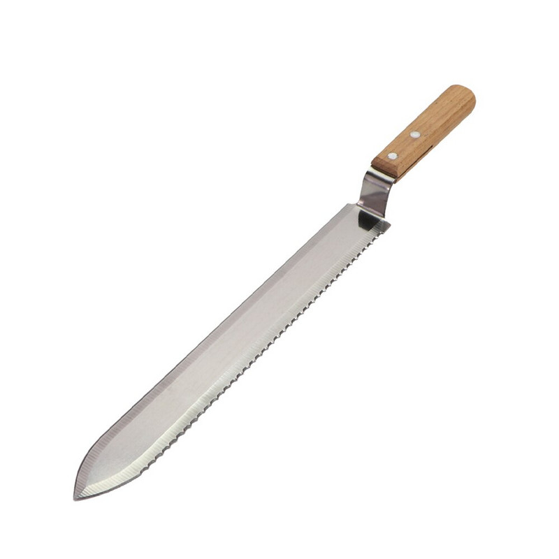 1/2/3/5/10 ks 40 cm Z-typ medový zúbkovaný nôž s drevenou rukoväťou, škrabka z nehrdzavejúcej ocele, včelárske vybavenie na odber medu