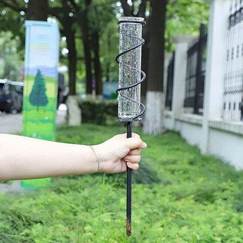 Стъклен дъждомер Открит дъждомер с метална рамка с голям капацитет Подвижен дъждомер със спирала на колове Sape Точен дъждомер