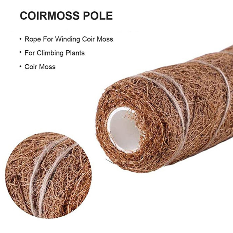 30/45 cm kokoso totemo stulpas, ištraukiamas samanų lazdelė kokoso pluošto totemo stulpas, skirtas stovo augalo pratęsimui laipiojant kambariniam augalui