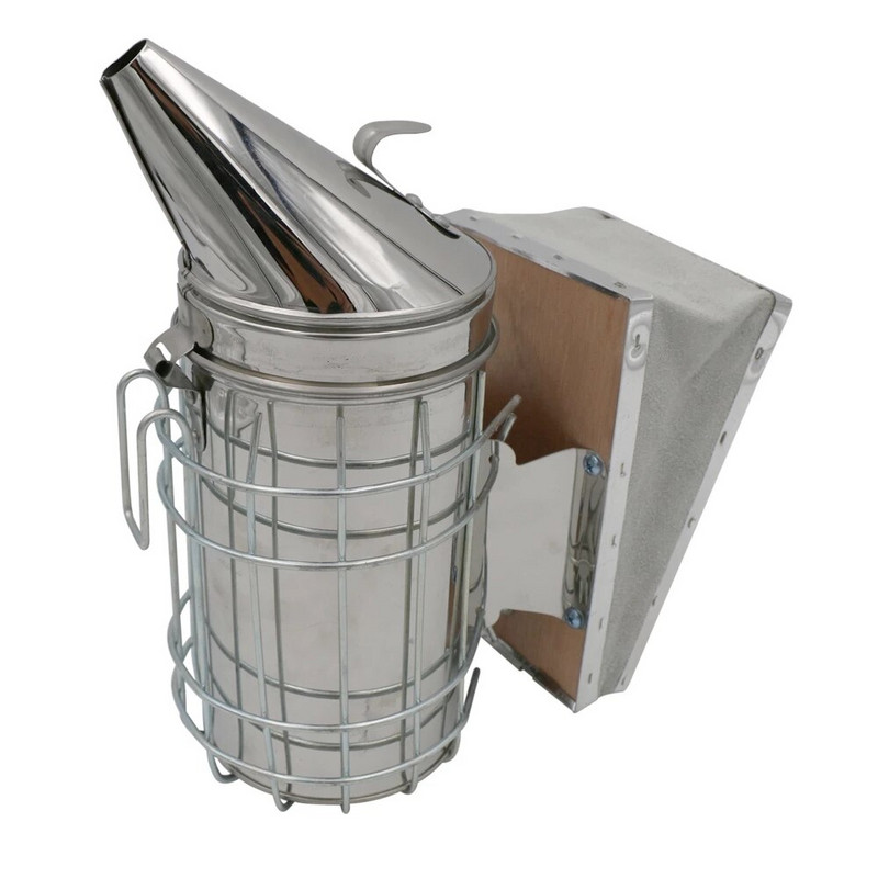 Včelárstvo z nehrdzavejúcej ocele, manuálna súprava na vysielanie včelieho dymu, včelársky nástroj, včelársky nástroj, udiareň včiel, chov včiel.