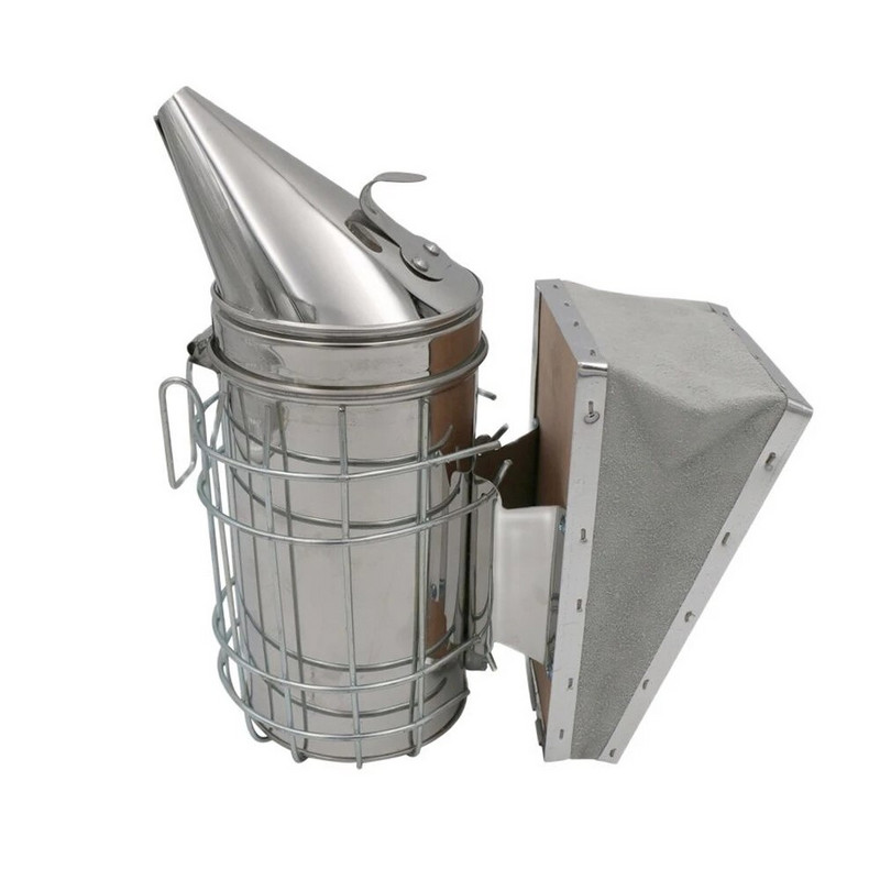 Včelárstvo z nehrdzavejúcej ocele, manuálna súprava na vysielanie včelieho dymu, včelársky nástroj, včelársky nástroj, udiareň včiel, chov včiel.