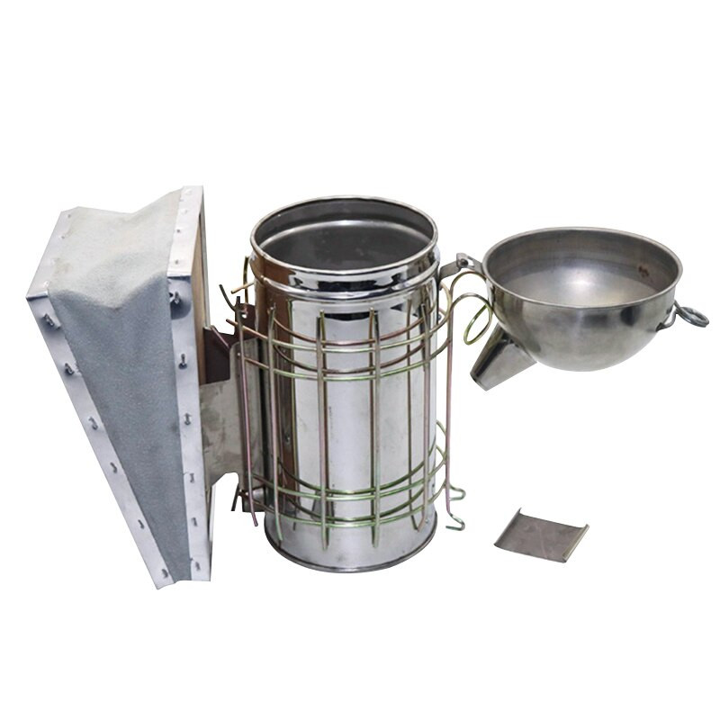 Včelárska udiareň z nehrdzavejúcej ocele, manuálna súprava vysielača Somke, včelárske náradie, včelárska udiareň na včely, včelárske vybavenie.