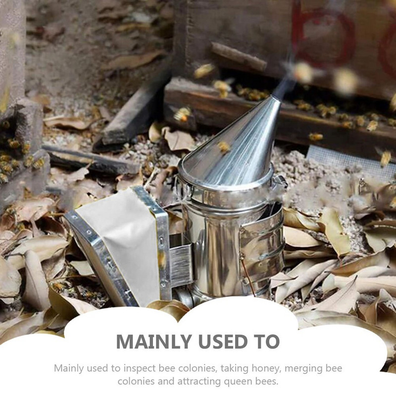 Údiareň, včelársky nástroj na úľ, manuálne udiarne, vysielač z nehrdzavejúcej ocele, sada na udržiavanie tepelného štítu, náradie, kovové vybavenie