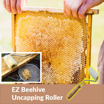 1 τμχ Μέλι εξαγωγής μελισσών Ρολό αποκάλυψης βελόνας Πλαστικό Σετ εργαλείων μελισσοκομικής χτένας Εργαλεία μελισσοκομίας Κύλινδρος αποκάλυψης κυψέλης