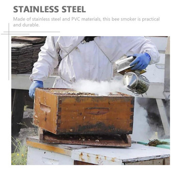 Smokerbox Beekeeping Hive Tool Smokers Εγχειρίδιο πομπός από ανοξείδωτο χάλυβα Keepingheat Shield Kit Εργαλεία Μεταλλικός εξοπλισμός