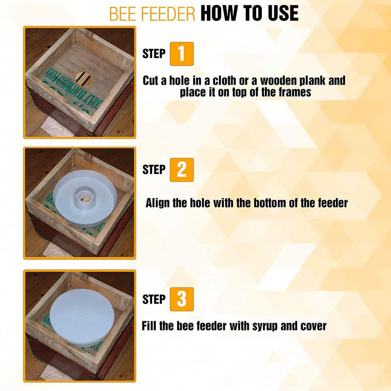 Rýchly podávač pre včely, okrúhly podávač s vrchným podávačom, podávač vody, včelárske nástroje, napájačka pre včelárske potreby, ľahko sa používa