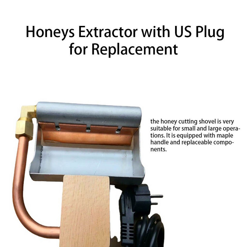 Profesionálna vodotesná lopata na krájanie medu, praktické odviečkovacie krájače s drevenou rukoväťou, včelárske vybavenie s americkou zástrčkou.