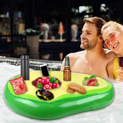 Suport pentru pahare pentru petrecere de vară cu avocado Piscină gonflabilă Plutitor de bere Frigitor de băut Masă Tavă de bar Accesorii pentru inel de înot de plajă