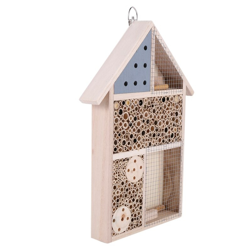 Drevený hmyzí hotelový včelí domček drevená izba pre hmyz hotelový prístrešok záhradná dekorácia hniezda box pre lienky čipky motýle