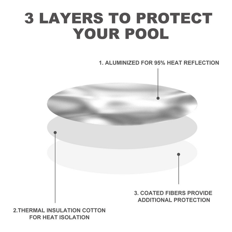 8/10/12 Ft Apvalus baseino užvalkalas, atsparus vandeniui ir dulkėms, apsaugos nuo saulės kilimėlis lauko namų baseino priedai