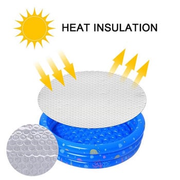 122/152/183cm фолио за покривало за плувен басейн, кръгло соларно покривало за басейн, бяло Практични аксесоари за баня на открито