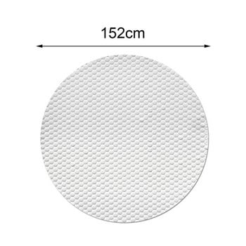 122/152/183cm фолио за покривало за плувен басейн, кръгло соларно покривало за басейн, бяло Практични аксесоари за баня на открито