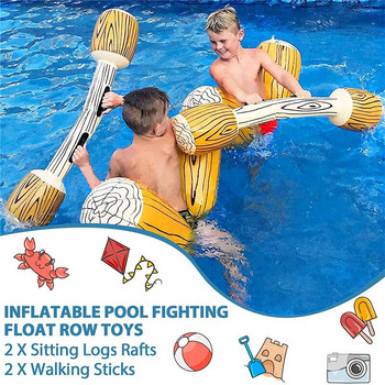 4PCS/Set Swimming Pool Float Game Надуваеми водни спортове Bumper Toys за възрастни Summer Beach Плувен пръстен Gladiator Pool Toys