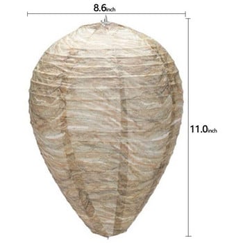 4 τεμ. σφήκα φωλιά, δόλωμα που κρέμεται ψεύτικη σφήκα φωλιά χαρτί Δόλωμα ασφαλής ψεύτικη παγίδα Αποτελεσματική φιλική προς το περιβάλλον χαρτί σφήκα φωλιά για κήπο