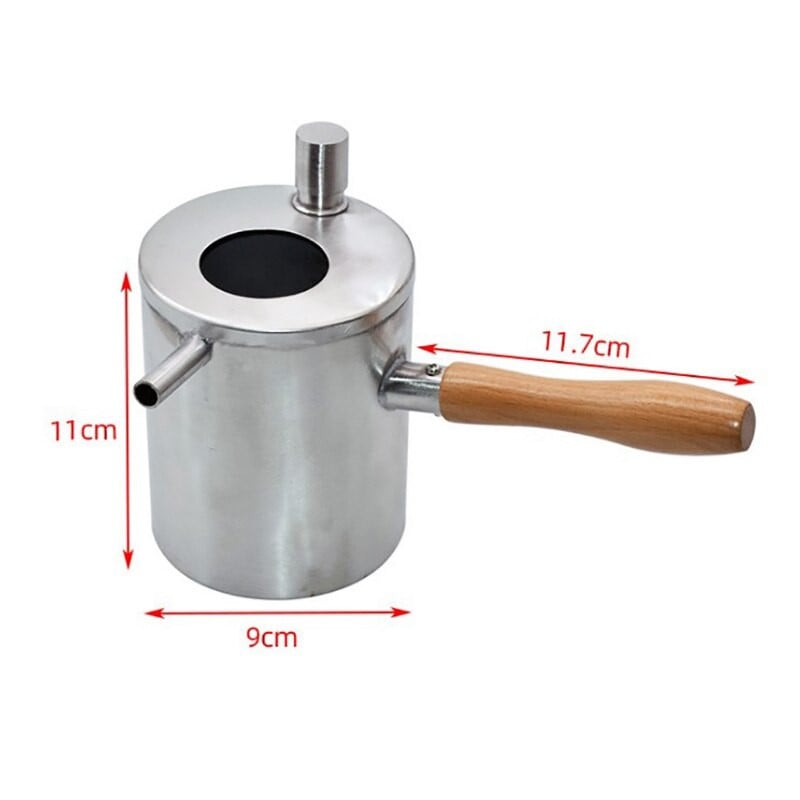 1 ks hrniec na včelí vosk z nehrdzavejúcej ocele, taviaci hrniec na včelí vosk, taviaci hrniec na vosk, nástroj na výrobu sviečok, včelársky nástroj