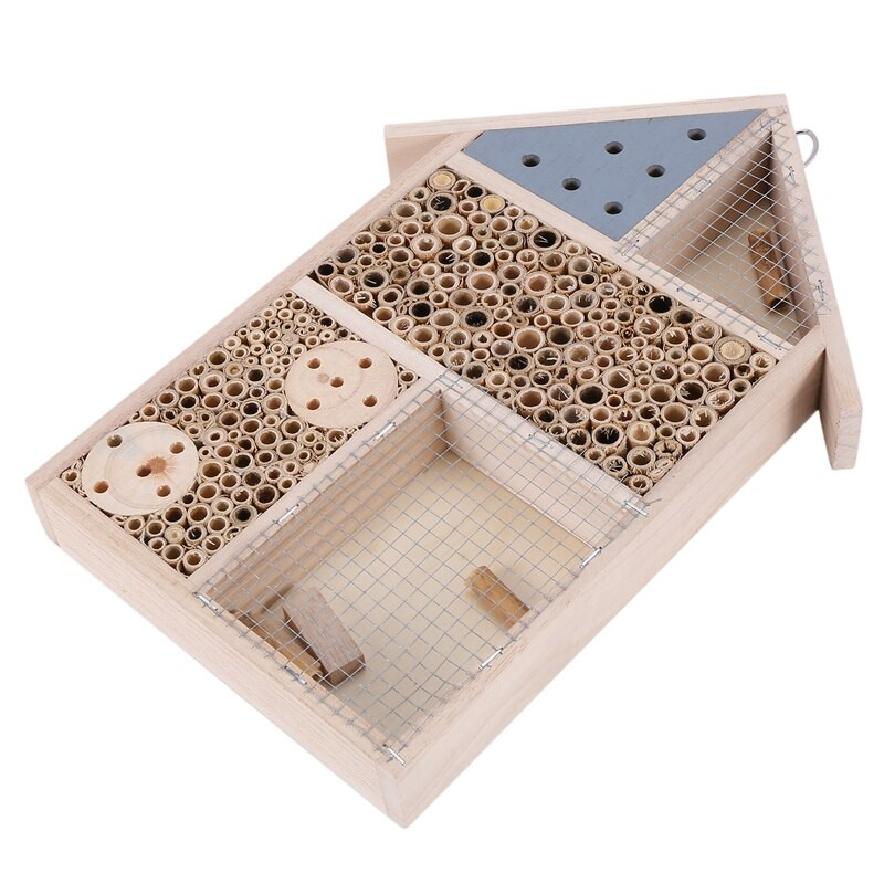 Drevený hmyzí hotelový včelí domček drevená izba pre hmyz hotelový prístrešok záhradná dekorácia hniezda box pre lienky čipky motýle